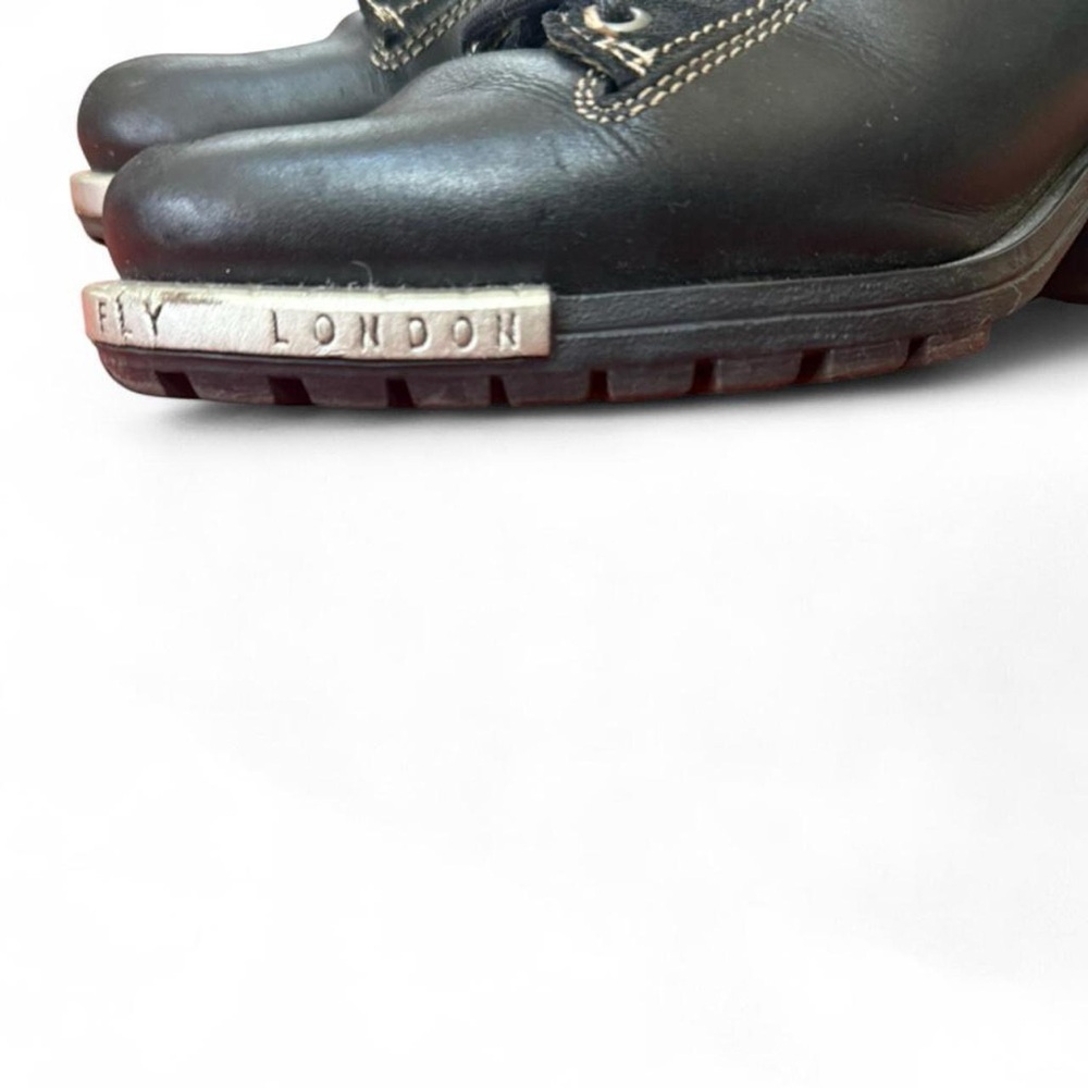 Fly London Black Combat Boots EU 40/US 9 - Picture 7 of 8